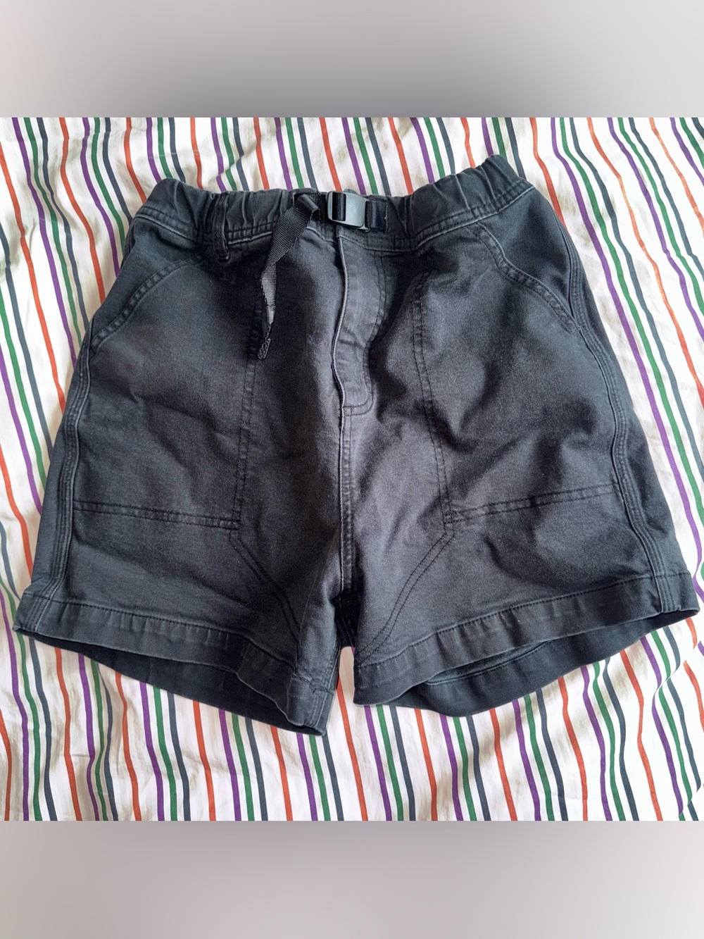 Topo Designs Black Women's Mountain Shorts with Integrated Belt